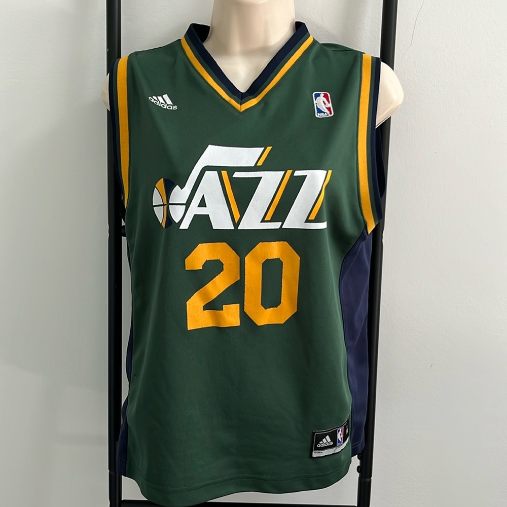 Adidas Utah Jazz Gordon HayWard #20 Green Basketball NBA Jersey Kids Size M